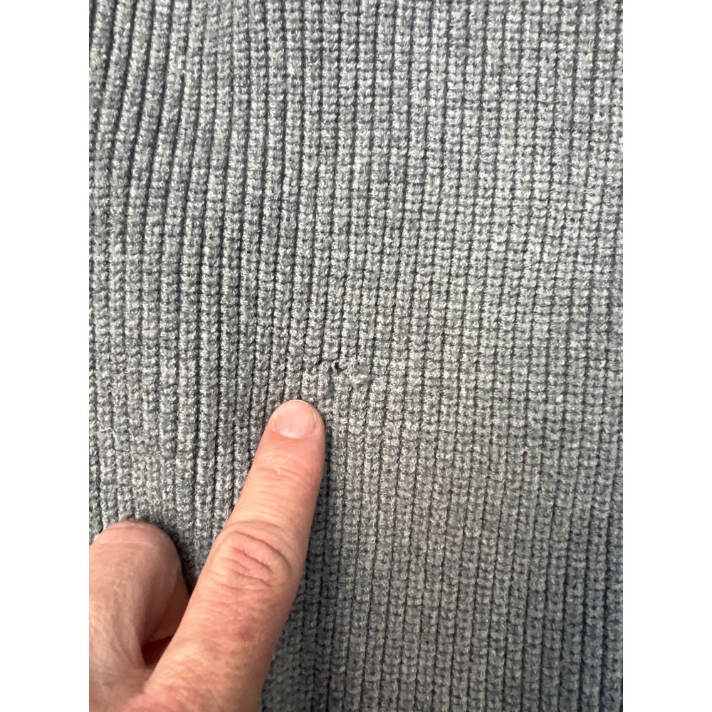 Roam Grey Oversized Ribbed V-Neck Button Front Cardigan Sweater Womens XS - Picture 6 of 6
